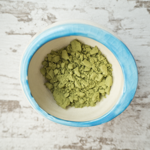 The Green Tea Matcha used in the Lemongrass Green Tea Goat Milk Soap from The Freckled Farm Soap Company