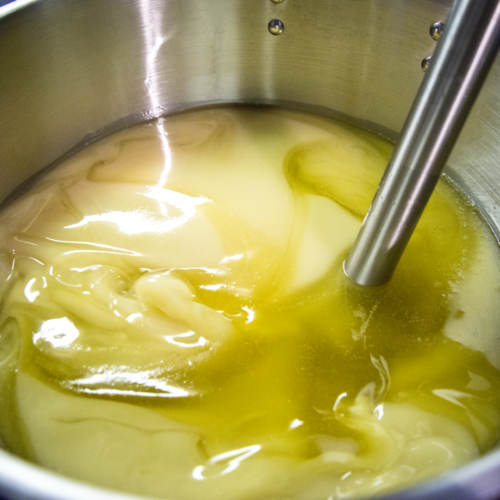 Oils Mixing in Soap Making